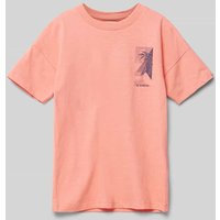 Garcia T-Shirt mit Label-Print in Apricot, Größe 152 von Garcia