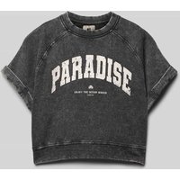 Garcia T-Shirt mit Label-Print in Graphit, Größe 140 von Garcia