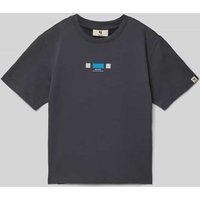 Garcia T-Shirt mit Label-Print in Graphit, Größe 152 von Garcia