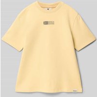 Garcia T-Shirt mit Label-Print in Senf, Größe 164 von Garcia