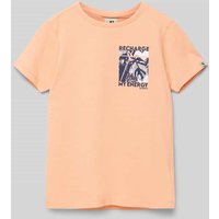 Garcia T-Shirt mit Motiv-Print in Apricot, Größe 152 von Garcia