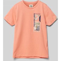 Garcia T-Shirt mit Motiv-Print in Apricot, Größe 152 von Garcia