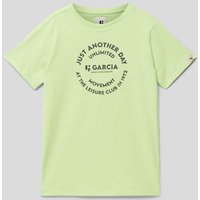 Garcia T-Shirt mit Motiv-Print in Hellgruen, Größe 164 von Garcia