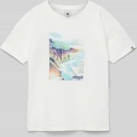 Garcia T-Shirt mit Motiv-Print in Offwhite, Größe 140 von Garcia