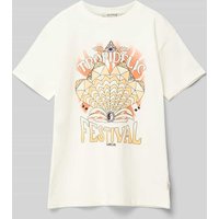 Garcia T-Shirt mit Motiv-Print in Offwhite, Größe 164 von Garcia