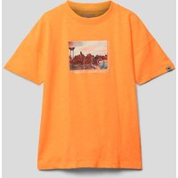 Garcia T-Shirt mit Motiv-Print in Orange, Größe 152 von Garcia