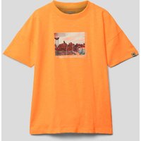 Garcia T-Shirt mit Motiv-Print in Orange, Größe 164 von Garcia