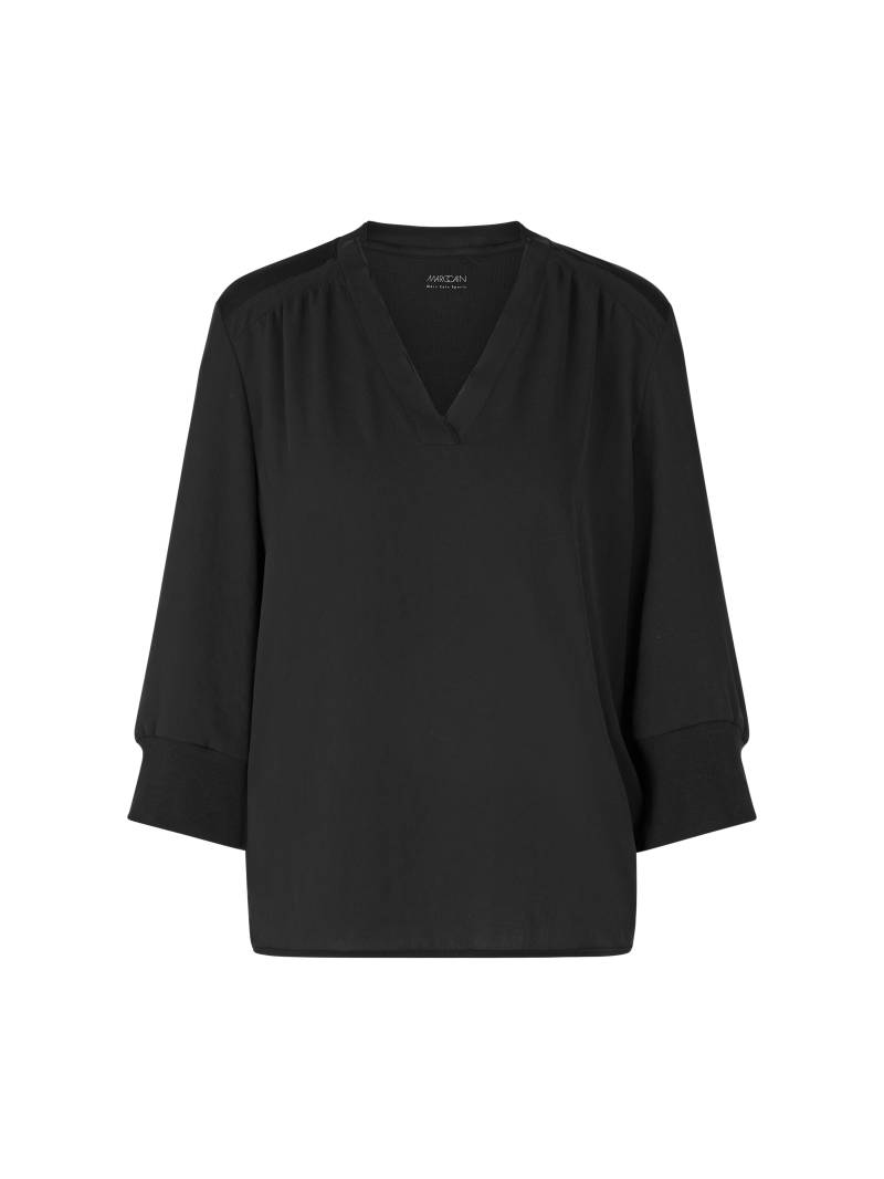 Marc Cain Sports - Blusenshirt aus Materialmix black - Gr. - 42 von Marc Cain Sports