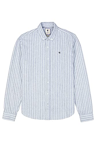 H31083_Men`s Shirt ls,Stripe Blue,3XL von Garcia