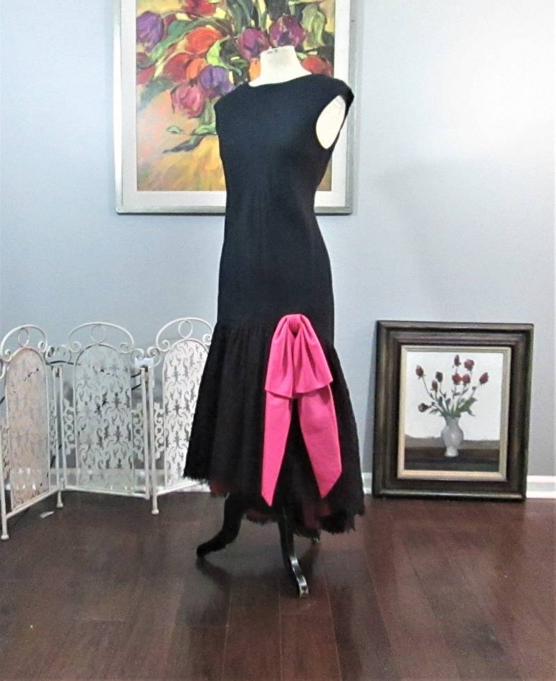 Vintage 60Er Schwarzes Cocktailkleid von GardenSpring