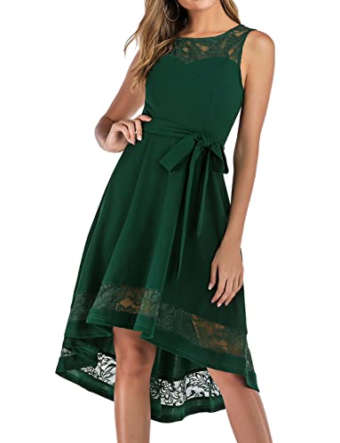 abendkleider elegant für hochzeit festliche kleider für damen cocktailkleid damen elegant für hochzeit kleider für hochzeitsgäste kleid festlich damen brautkleid spitzenkleid abendkleid Dark Green 2XL von Gardenwed