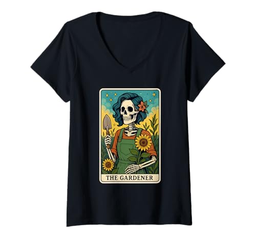 Damen Gärtner-Tarot T-Shirt mit V-Ausschnitt Damen Gärtner-Tarot T-Shirt mit V-Ausschnitt von Gardener Job