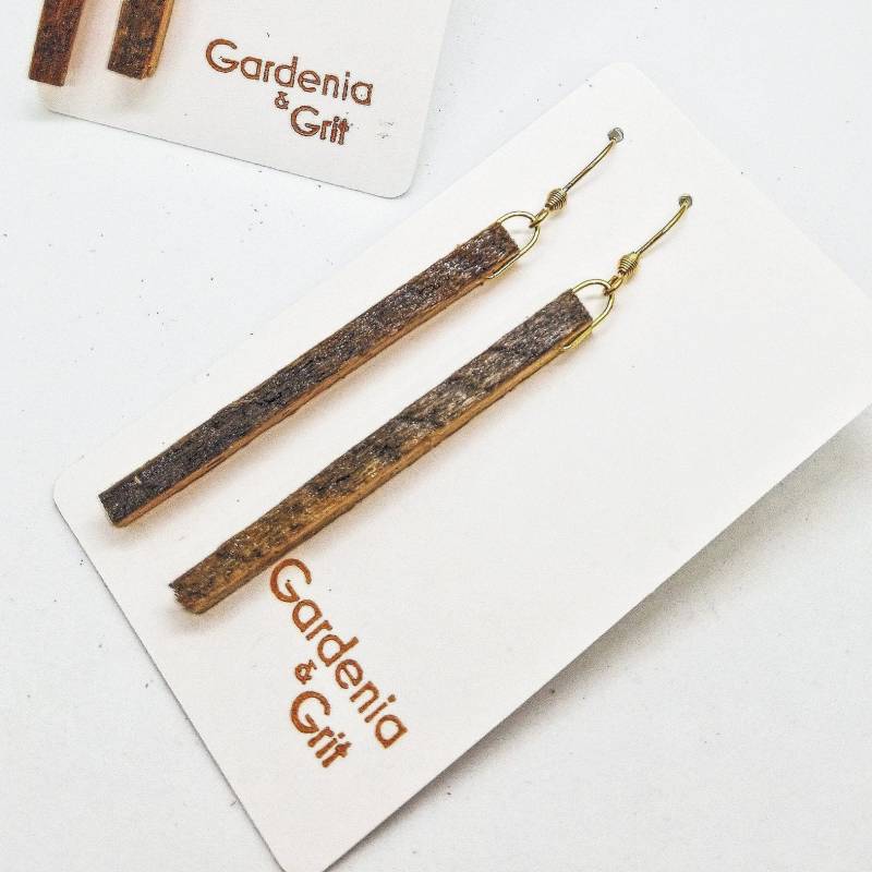 Ohrringe - Altholz Baumseider Schwarz Grau Petrol Natur Edelstahl Reclaimed Wood Ohrringe - Altholz Baumseider Schwarz Grau Petrol Natur Edelstahl Reclaimed Wood von GardeniaAndGrit