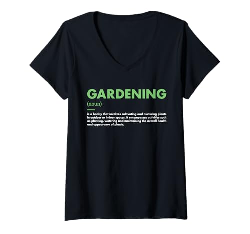 Damen Gärtnerdefinition Gartenarbeit T-Shirt mit V-Ausschnitt Damen Gärtnerdefinition Gartenarbeit T-Shirt mit V-Ausschnitt von Gardening Hobby Present Gardener Apparel