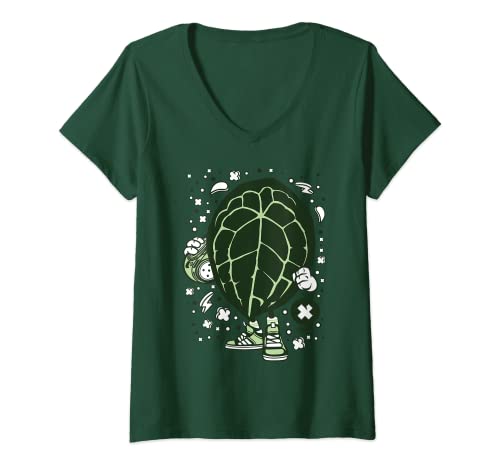 Damen Botanik Botanist Garden Anthurium Forgetii Vintage Cartoon T-Shirt mit V-Ausschnitt Damen Botanik Botanist Garden Anthurium Forgetii Vintage Cartoon T-Shirt mit V-Ausschnitt von Gardening gifts for women unique