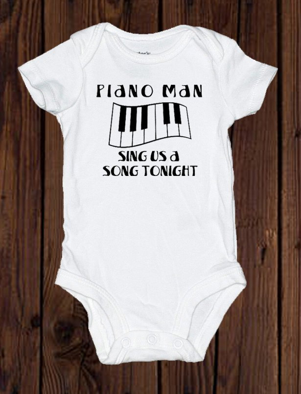 Billy Joel Inspiriert Klavier Mann-Baby-Body von GardenofArts