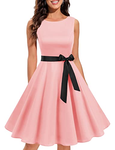 Kleider Kleid Rockabilly Damen cocktailkleid Vintage Kleider 60er Jahre Audrey Hepburn Kleid Kleid festlich Damen 50er Jahre Kleider Damen Petticoat Kleid Blush XL von Gardenwed