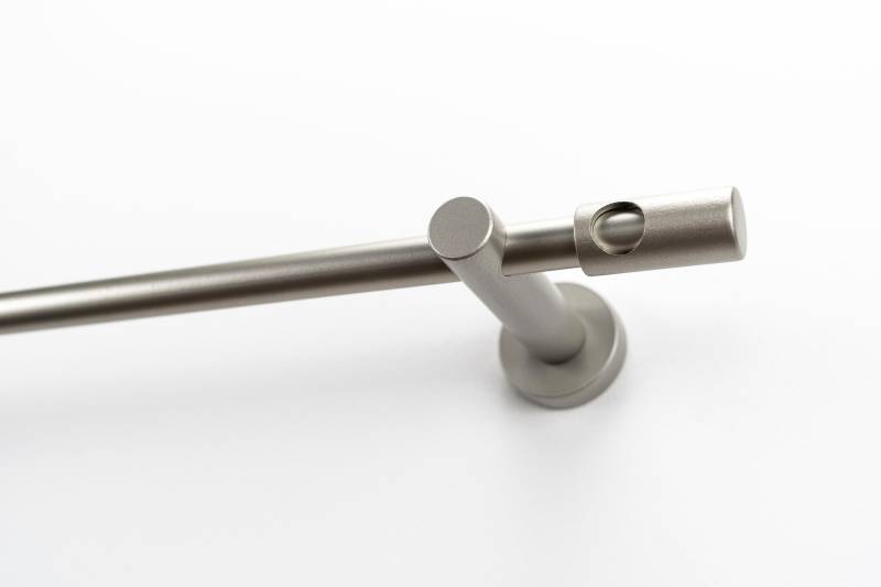 GARESA Gardinenstange "PANDRI" Ø 20 mm 1 läufig-läufig Wunschmaßlänge Vorhanggarnitur, verlängerbar, gerader Knopf mit Ausschnitt von Garesa