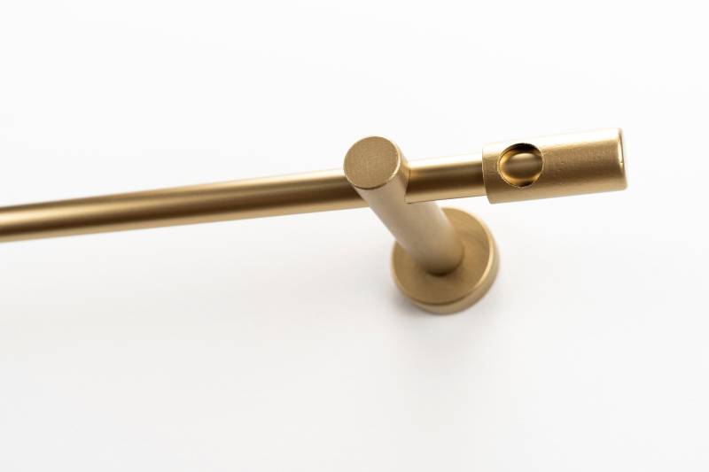 GARESA Gardinenstange "PANDRI" Ø 20 mm 1 läufig-läufig Wunschmaßlänge Vorhanggarnitur, verlängerbar, gerader Knopf mit Ausschnitt von Garesa