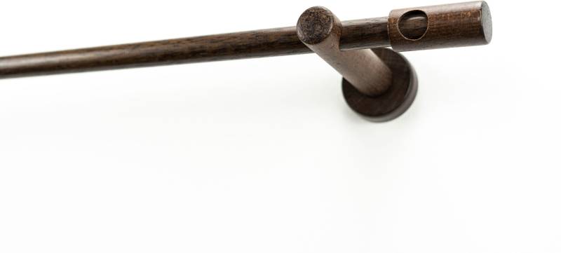 GARESA Gardinenstange "PANDRI" Ø 20 mm 1 läufig-läufig Wunschmaßlänge Vorhanggarnitur, verlängerbar, gerader Knopf mit Ausschnitt von Garesa