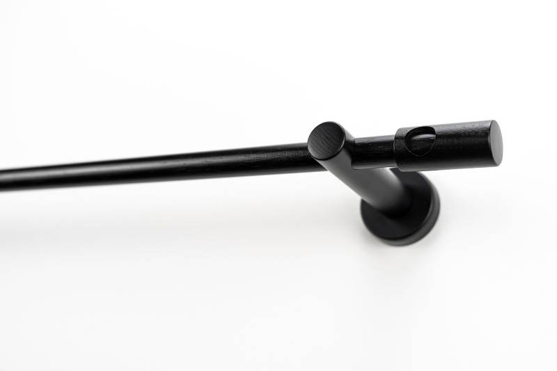 GARESA Gardinenstange "PANDRI" Ø 20 mm 1 läufig-läufig Wunschmaßlänge Vorhanggarnitur, verlängerbar, gerader Knopf mit Ausschnitt von Garesa