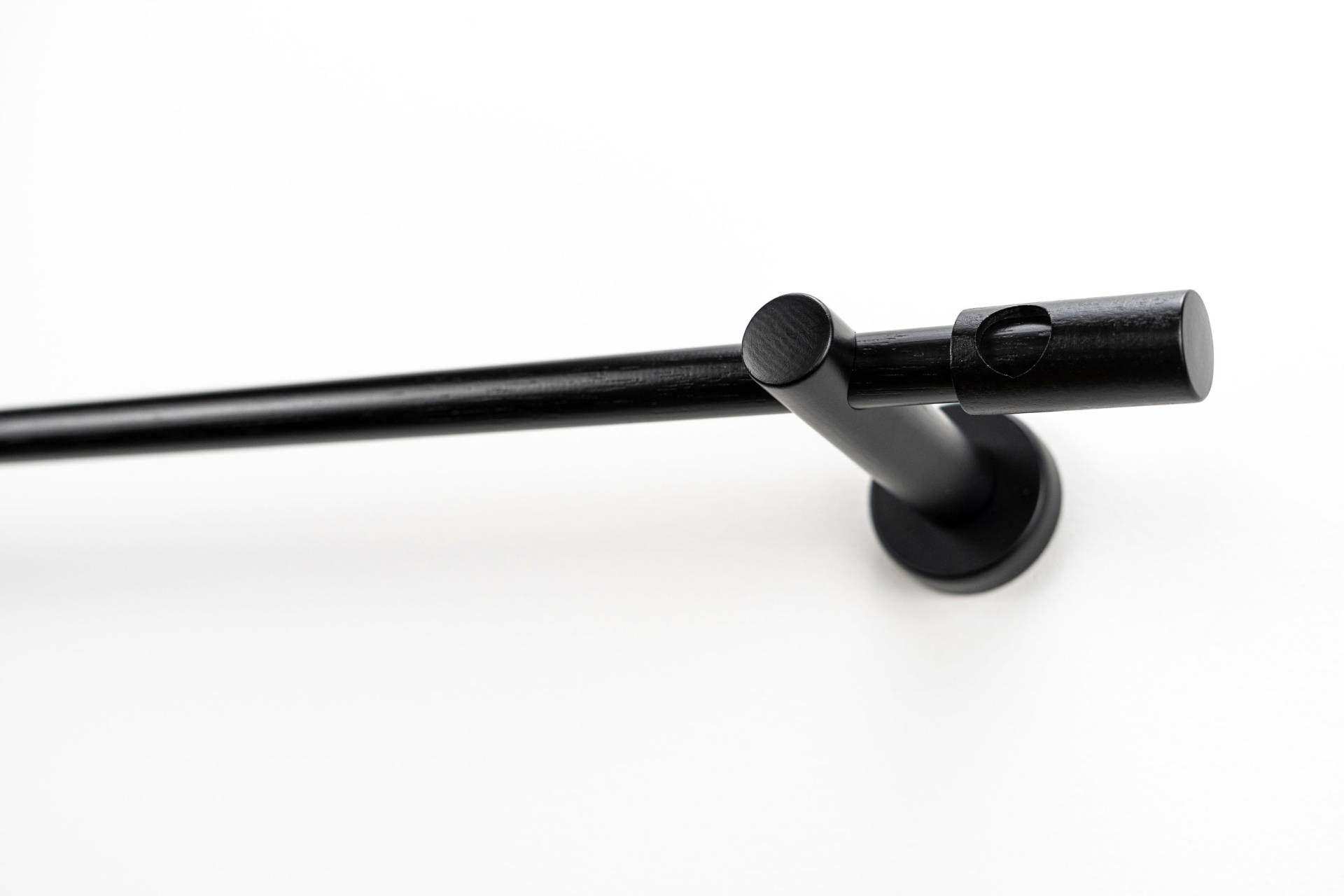 GARESA Gardinenstange "PANDRI" Ø 20 mm 1 läufig-läufig Wunschmaßlänge Vorhanggarnitur, verlängerbar, gerader Knopf mit Ausschnitt von Garesa