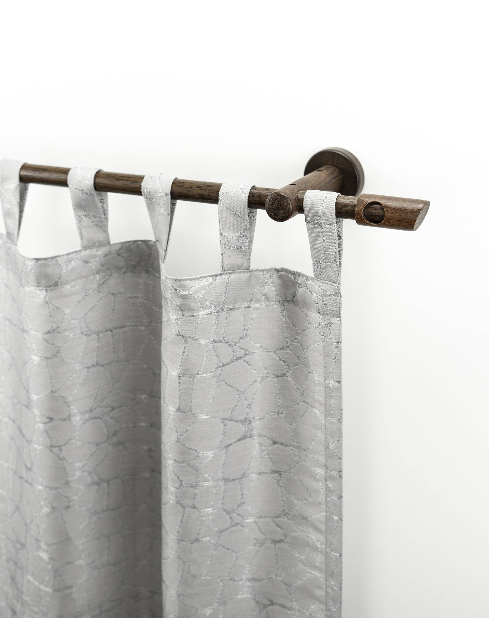 GARESA Gardinenstange "PILA" Ø 20 mm 1 läufig-läufig Wunschmaßlänge Vorhanggarnitur, verlängerbar, Knopf mit Ausschnitt, ohne Ringe von Garesa