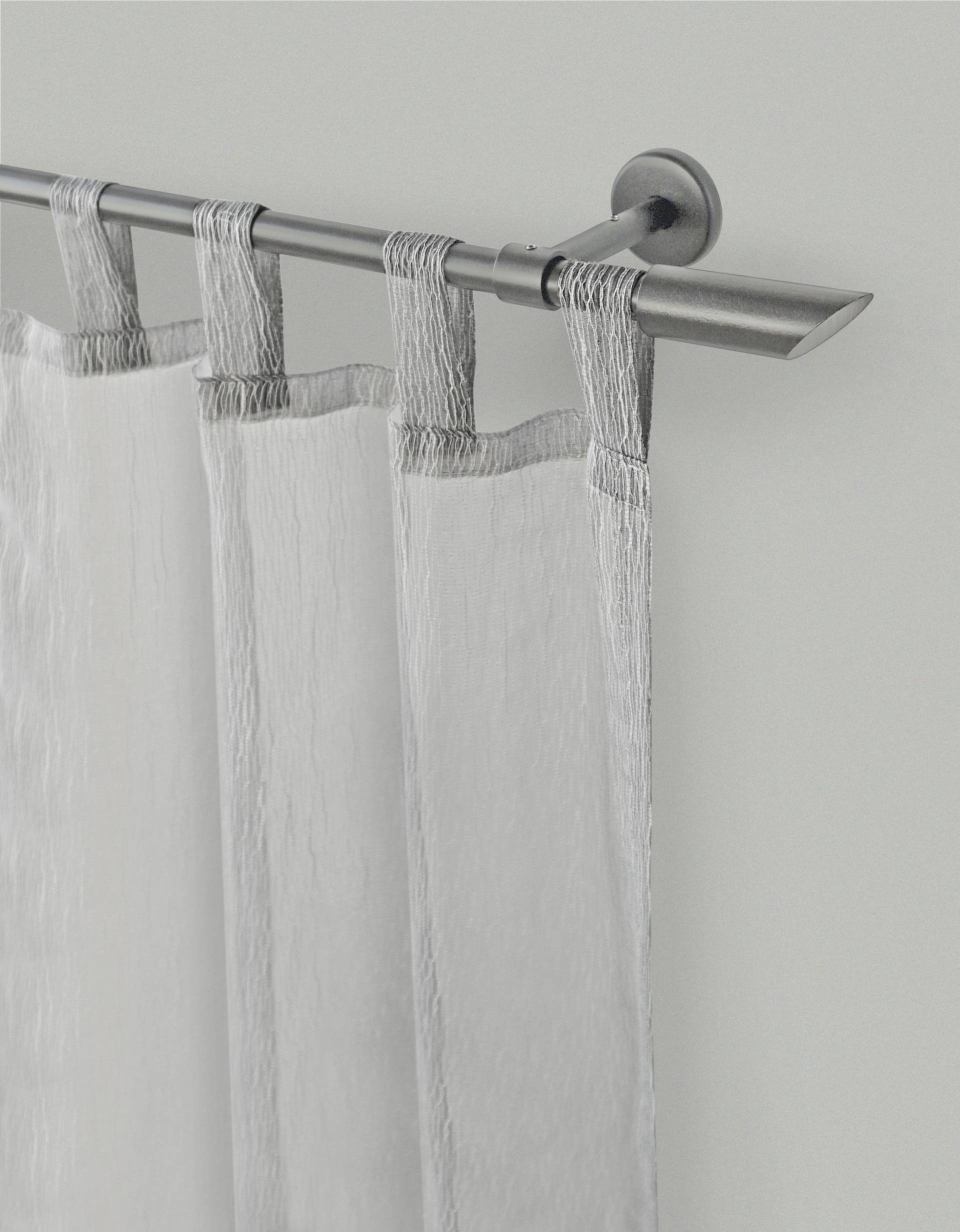 GARESA Gardinenstange "ZYLI" Ø 16 mm 1 läufig-läufig Wunschmaßlänge Vorhanggarnitur, verlängerbar, Knopf abgeschrägt, ohne Ringe von Garesa