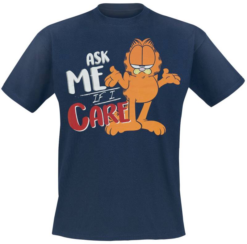 Garfield Ask Me If I Care T-Shirt blau in XXL von Garfield
