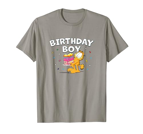 Garfield Birthday Boy Cake & Confetti Celebration Logo T-Shirt von Garfield