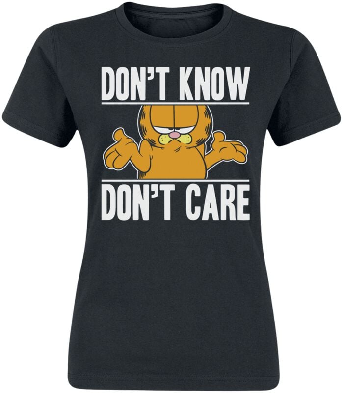 Garfield Don`t Know - Don`t Care T-Shirt schwarz in L von Garfield