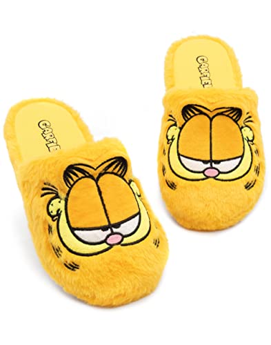 Garfield Erwachsene Hausschuhe | Männer Frauen Unisex Animierte Lazy Tabby Katze Fluffy Slip On House Sliders | Film-Merchandise von Garfield