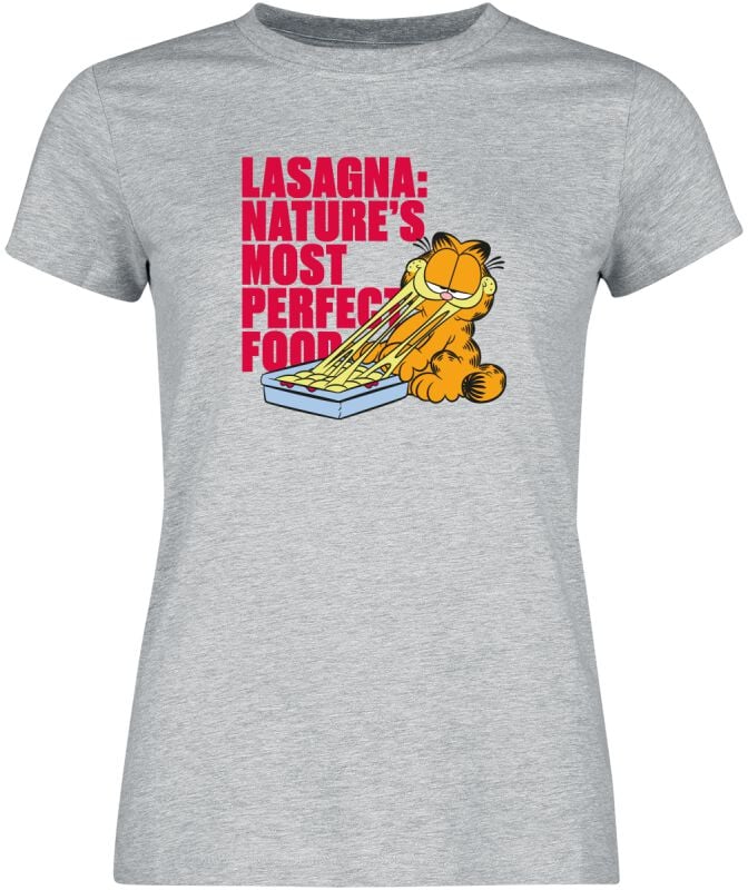 Garfield Lasagna Girl Shirt T-Shirt grau meliert in L von Garfield