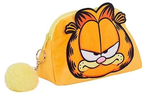 Garfield Make-up-Tasche für Damen, Teenager, Mädchen, Katze, Kosmetik, Reisen, Kulturbeutel, Federmäppchen, Orange, Einheitsgröße, Make-up-Tasche von Garfield