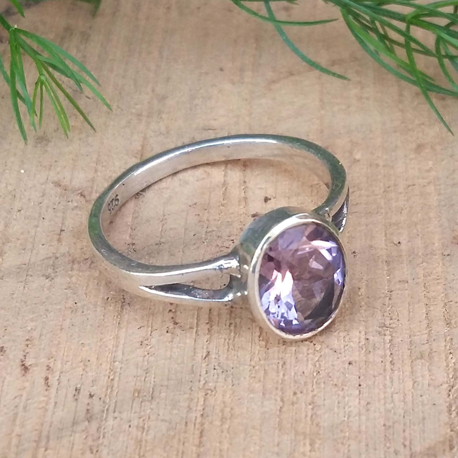 Amethyst Edelstein Ring Oval Cut 925 Sterling Silber Geburtsstein von GargigemsStudio