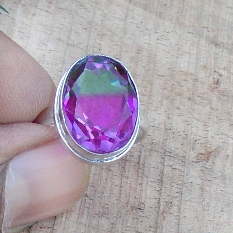 Natürlicher Turmalin Ring - 925 Sterling Silber Edelstein Statement Quarz Geschenk Vintage von GargigemsStudio