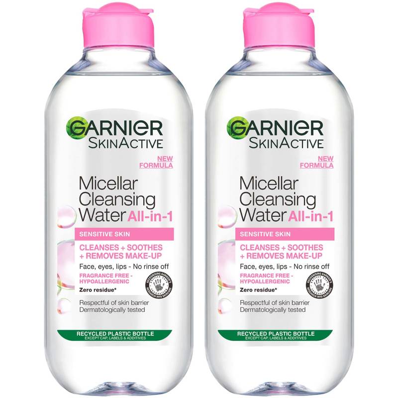 Garnier Micellar Water Facial Cleanser Sensitive Skin 400ml Duo Pack von Garnier