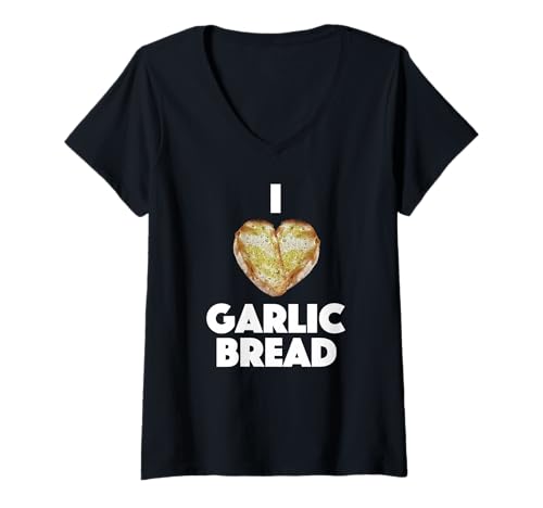Damen Ich Liebe Knoblauchbrot - Ich Liebe Knoblauchbrot - Knoblauchfest T-Shirt mit V-Ausschnitt Damen Ich Liebe Knoblauchbrot - Ich Liebe Knoblauchbrot - Knoblauchfest T-Shirt mit V-Ausschnitt von Garlic Bread Obsession