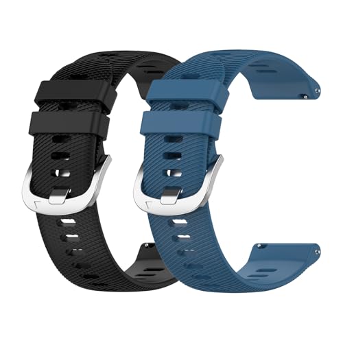 Garmcool 2 Stück 22mm Silikon Armband Kompatibel mit Garmin Forerunner 255/ Vivoactive 4 / Venu 3 Armbänder Schwarz Meeresblau Ersatz Sport Loop Uhrenarmband für Herren Garmcool 2 Stück 22mm Silikon Armband Kompatibel mit Garmin Forerunner 255/ Vivoactive 4 / Venu 3 Armbänder Schwarz Meeresblau Ersatz Sport Loop Uhrenarmband für Herren von Garmcool