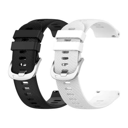 Garmcool 2 Stück 22mm Silikon Armband Kompatibel mit Garmin Forerunner 255/ Vivoactive 4 / Venu 3 Armbänder Grau Weiß Ersatz Sport Loop Uhrenarmband für Herren Garmcool 2 Stück 22mm Silikon Armband Kompatibel mit Garmin Forerunner 255/ Vivoactive 4 / Venu 3 Armbänder Grau Weiß Ersatz Sport Loop Uhrenarmband für Herren von Garmcool