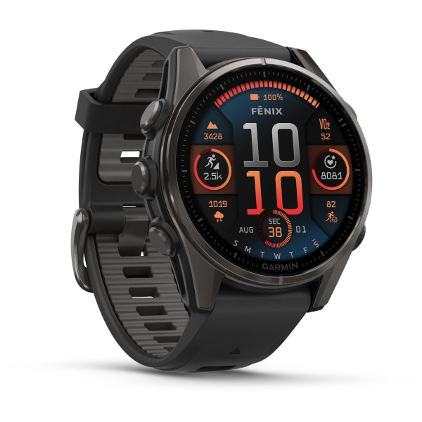Garmin - Fenix 8 AMOLED Sapphire - Multifunktionsuhr Gr Ø 43 mm schwarz/ carbongrau titan von Garmin
