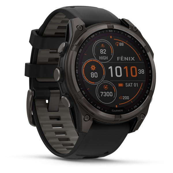 Garmin - Fenix 8 Solar Sapphire - Multifunktionsuhr Gr Ø 47 mm graphit / carbongrau titan dlc von Garmin