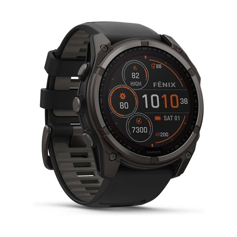 Garmin Smartwatch Fenix 8 - 51 mm Solar Sapphire Graphit Carbongrau Titan DLC 010-02907-11 von Garmin