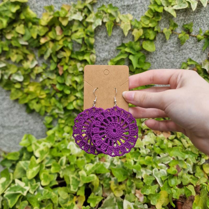 Handmade, Lila Ohrringe, Hängend Handmade, Lila Ohrringe, Hängend von GarnUndHerzDE