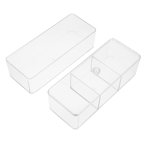 1 Satz Mehrschichtige Aufbewahrungsbox aufbewahrungsdose storage boxes Wattepad-Organizer klare Make-up-Behälter Schmuck Aufbewahrungskiste Schreibtisch Schreibwaren Veranstalter von Garneck