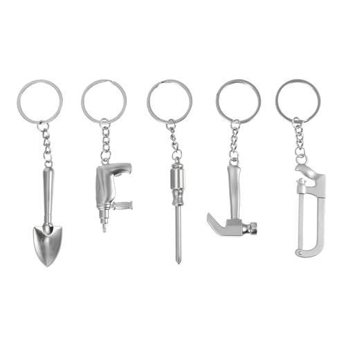 5 Stück Mini-Schraubenschlüssel, Anhänger, Schlüsselanhänger, Reparaturwerkzeuge, Schlüsselanhänger, Werkzeug, Werkzeug, Metall, Werkzeugmuster-Set B, von Garneck