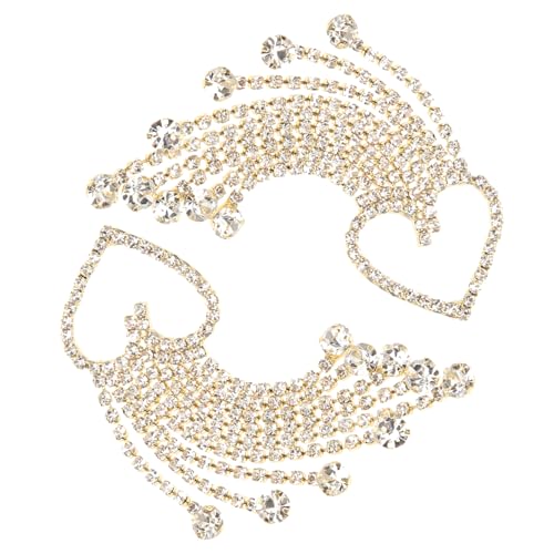 Garneck Herz Quastenohrringe mit Strass Herzanhänger Hängende Damenohrringe Leichte Tropfenohrringe für Festliche Anlässe Vielseitig Einsetzbar Eleganter Ohrschmuck für Frauen von Garneck