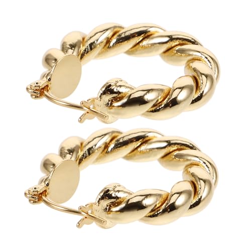 Garneck 1 Paar Hochwertige Damen Creolen Ohrringe Goldfarben Hypoallergen für Party Hochzeit und Alltag Vielseitig Kombinierbar Langlebig und Leicht als für Freunde von Garneck