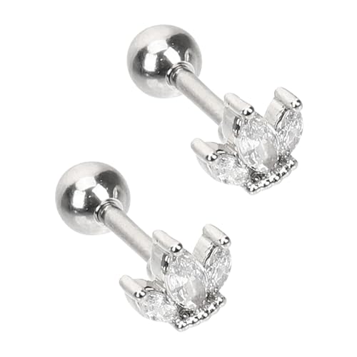 Garneck 1 Paar Kreuz Ohrringe für Frauen Zirkonia Tragus Piercing Ohrstecker Mini Ohrschmuck mit Glänzendem Kreuzdesign für Alltag und Festlichkeiten Hypoallergen von Garneck