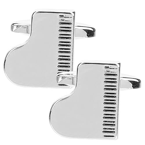 Garneck 1 Paar Piano Design Manschettenknöpfe für Herren Stilvolle Cufflinks für Hochzeiten Geschäftstreffen und Formelle Anlässe Weiß von Garneck